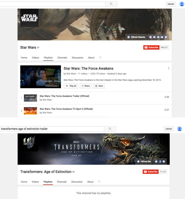 Playlists of Both Movies