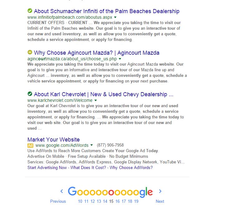 Duplicate Results in a Google Search