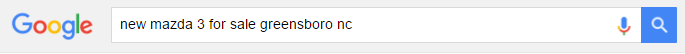 First Google Search for Mazda3 