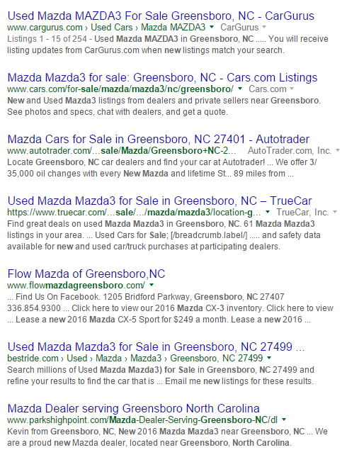 First Mazda Search Results
