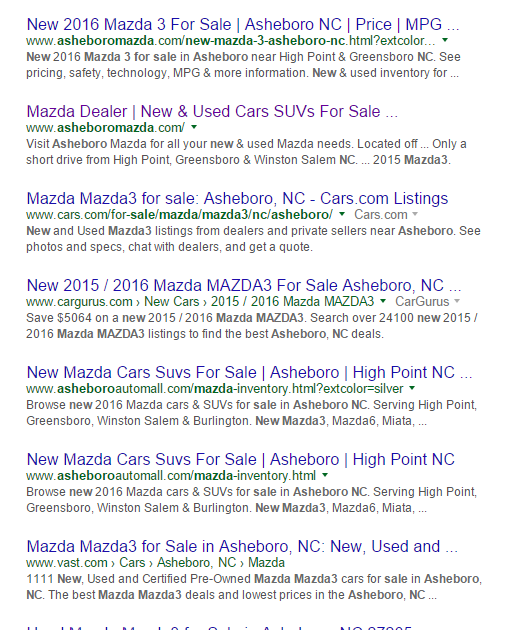 Second Google Search Results