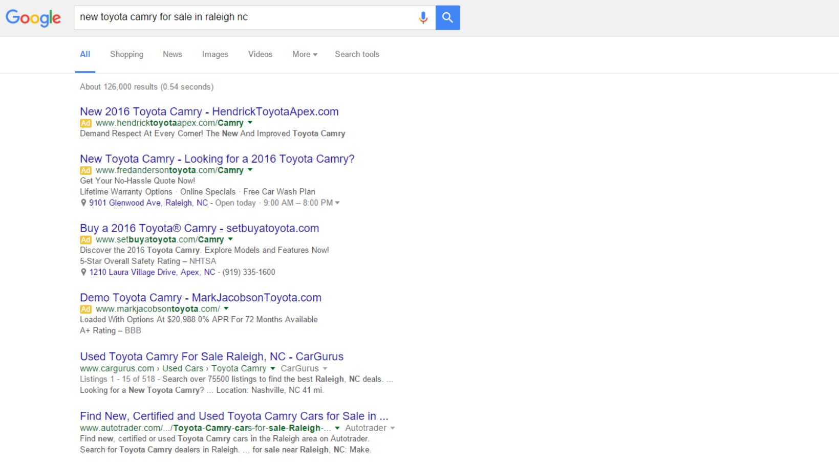 Screenshot of an example of Google Ads new layout.