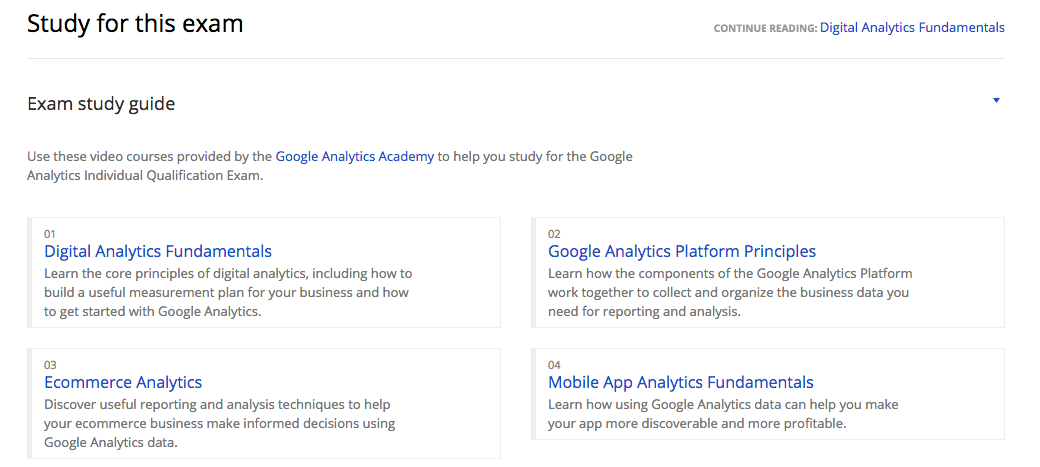 Google Analytics Study Guide