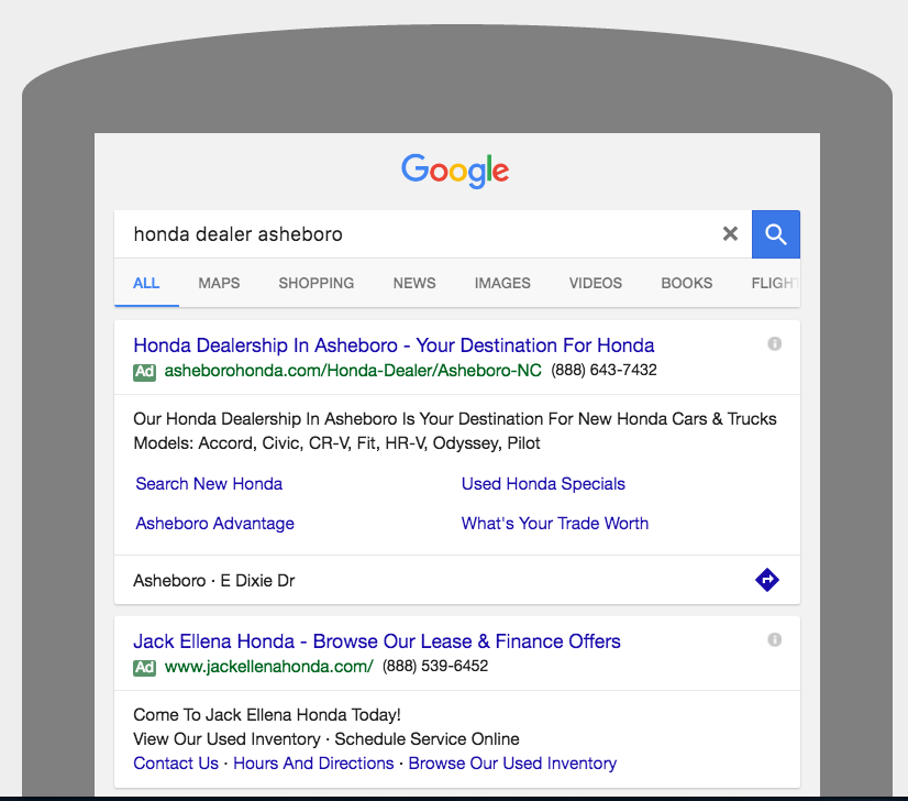 New Google Search Ad