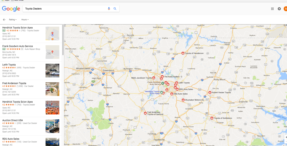 Google maps ad preview